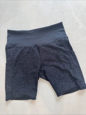 Kirks Folly Charcoal Black High-Waist Bike Shorts
